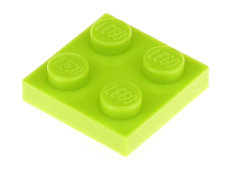 

Lego Płytka zwykła 2x2 3022 limonka 4 szt.
