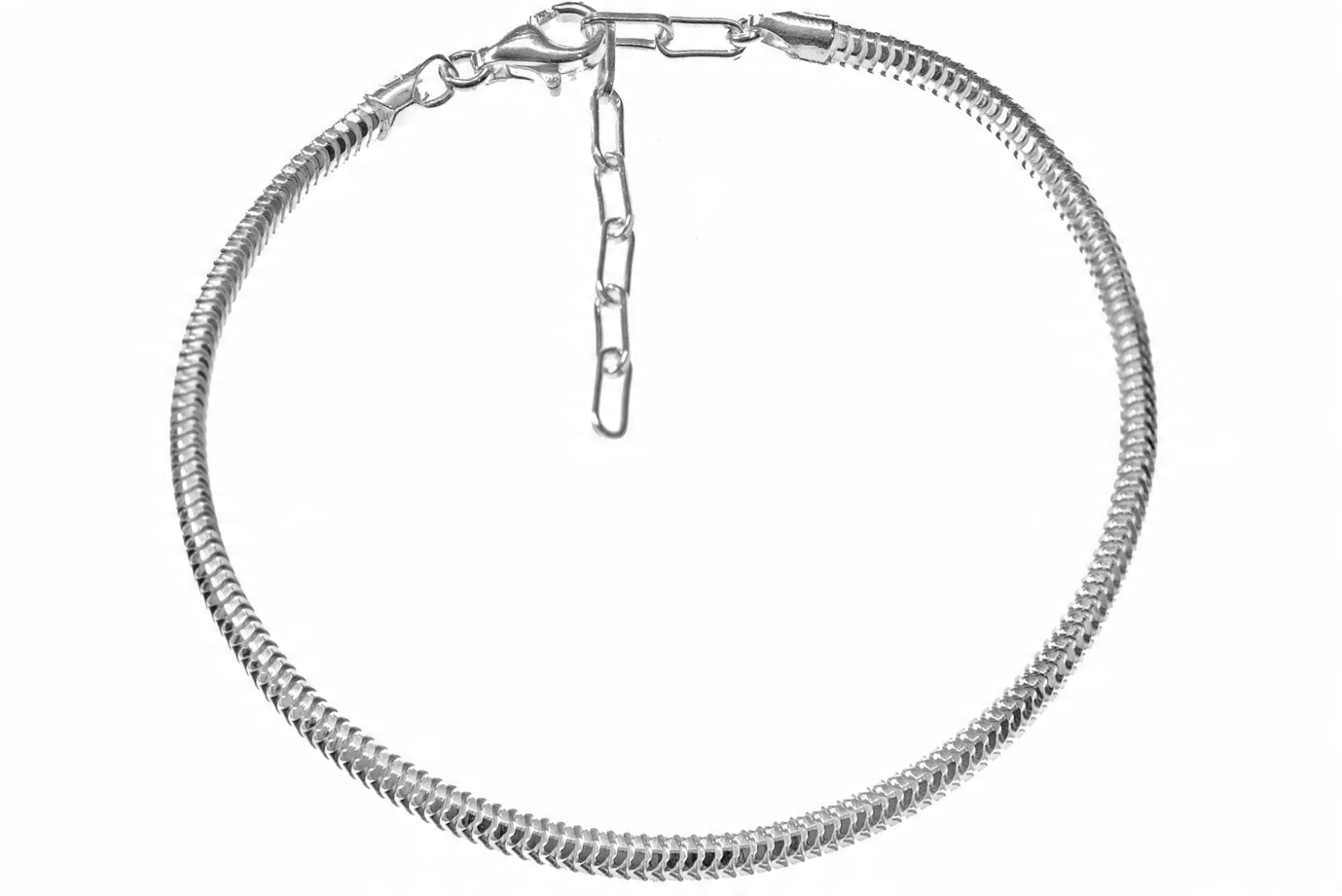 

Modna Bransoletka Modułowa Baza Bead Charms Srebro