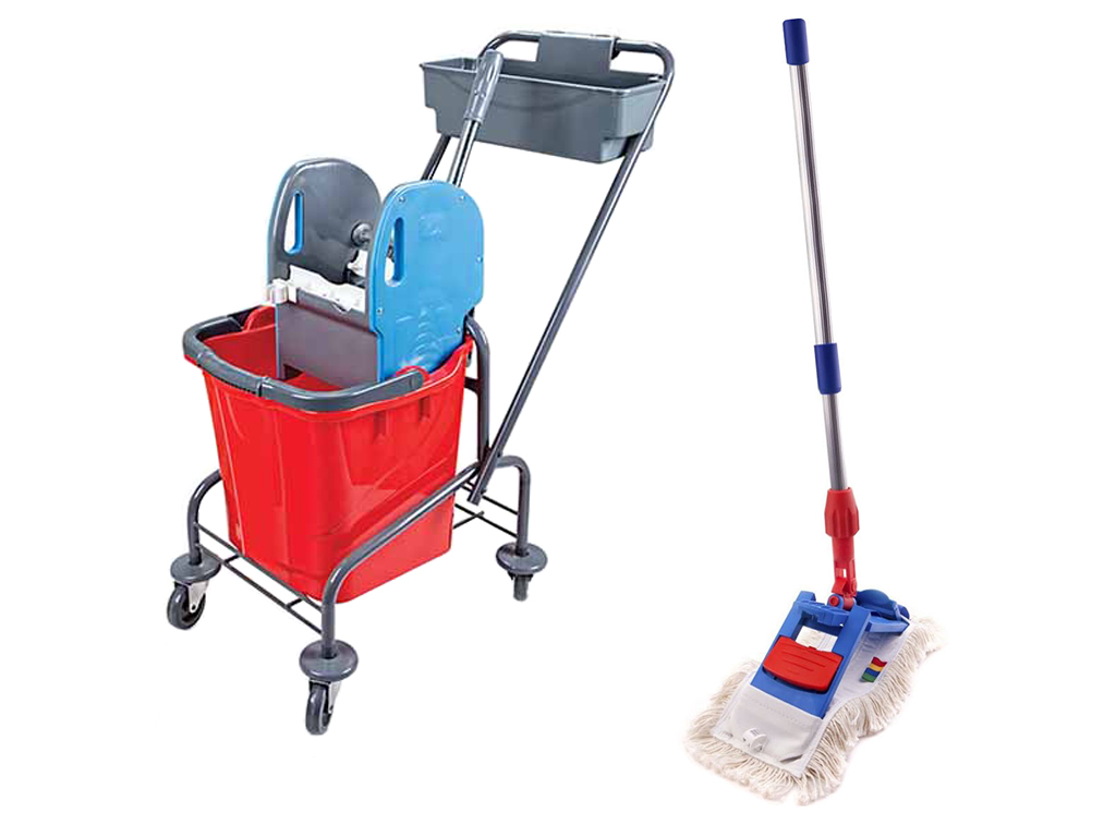 

Wózek Do Sprzątania zestaw sprzątający 23L + Mop