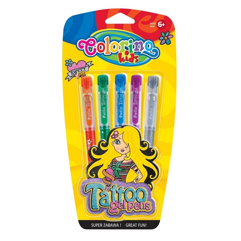 

5 długopisów brokatowych Colorino Tattoo tatuaże