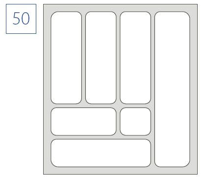 WKŁAD NA SZTUĆCE DO SZUFLADY 50 COMFORT Kod producenta 01211