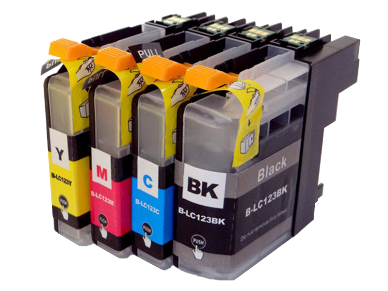 

4x tusz do Brother LC123 Dcp J132W J152W J552DW
