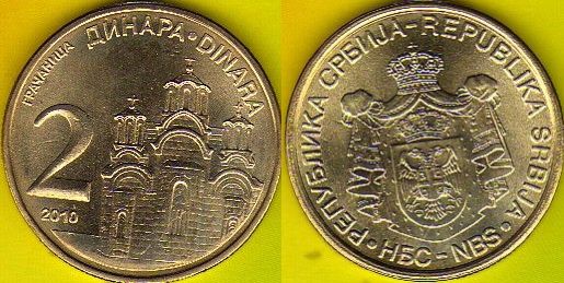 SERBIA 2 Dinara 2010 r.