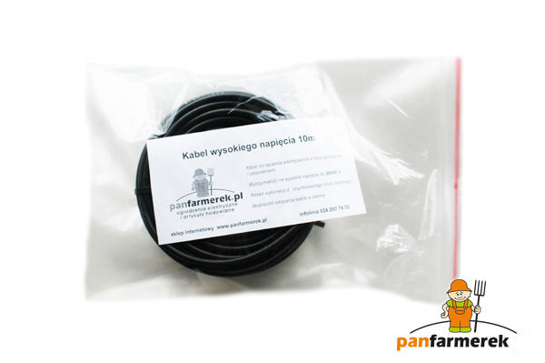 KABEL WYSOKIEGO NAPIĘCIA DO ELEKTRYZATORA PASTUCHA ELEKTRYCZNEGO 100M Marka inny