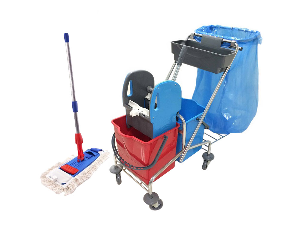 

Zestaw Wózek do sprzątania Spark 2X18L Chrom + Mop