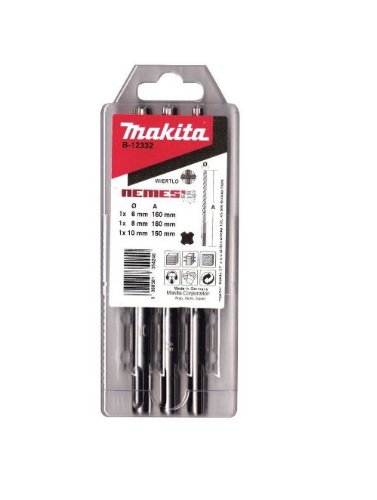 

Makita Zestaw Wierteł (6,8,10) Sds-plus B-12332