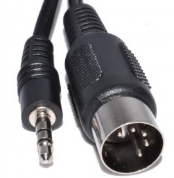 

Kabel Din 5p mały Jack 3,5 stereo 1m wtyk (0419)