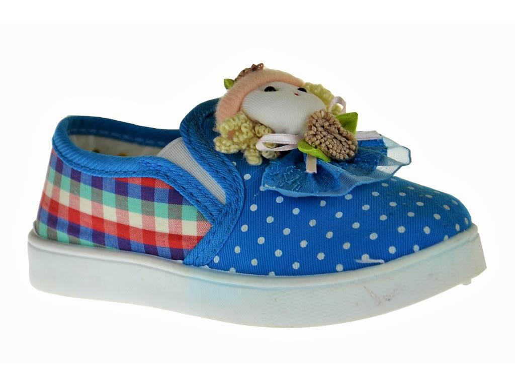 Kids KROPKI KRATKA Trampki LALKA Gumka BŁĘKIT r28 Rozmiar 28