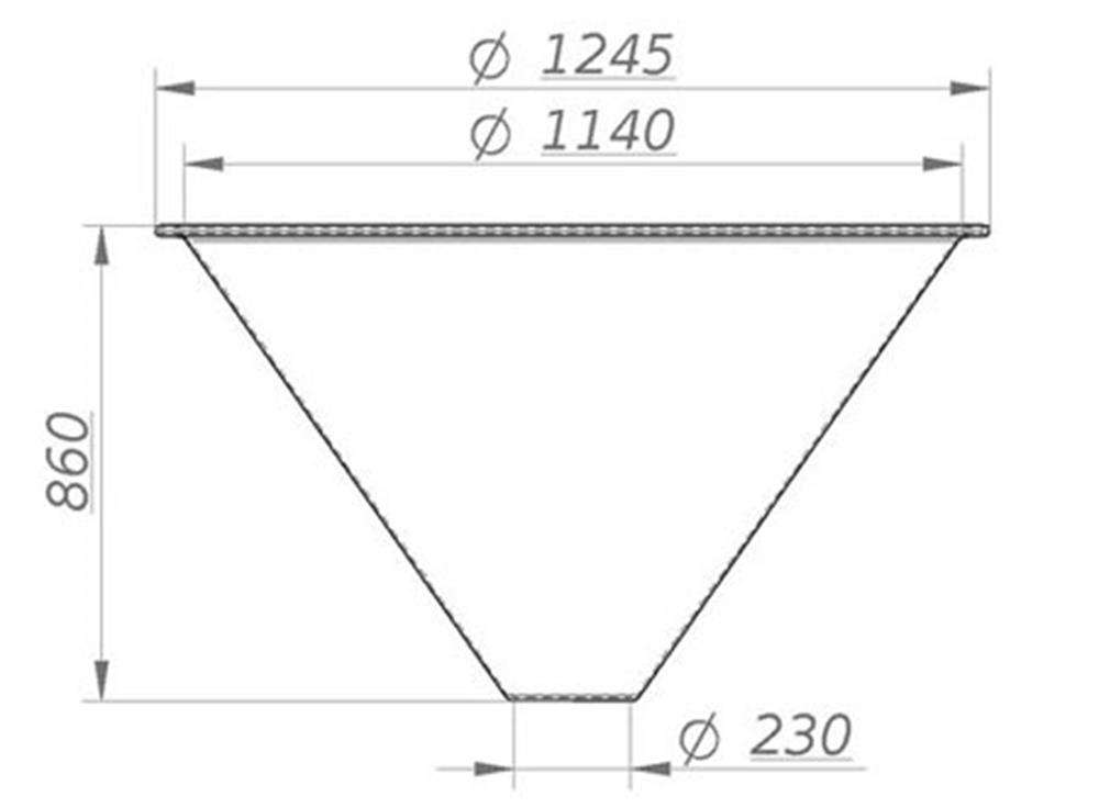 R005 - Воронка для разбрасывателя удобрений-350 л