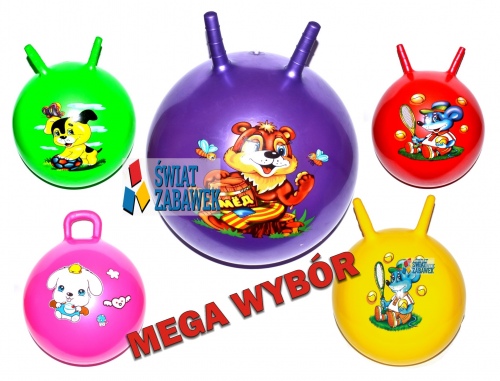 PIŁKA SKOCZEK DO SKAKANIA ROGI RĄCZKA - RÓŻOWA Rodzaj skoczki