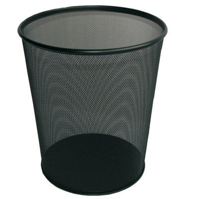 

Kosz na papier 19L z metalowej siatki czarny