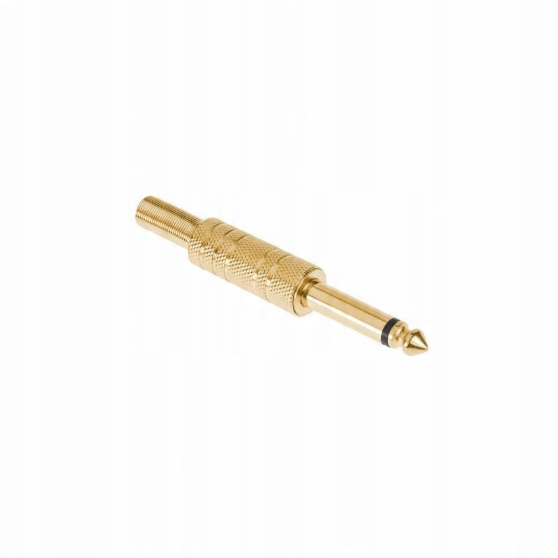 

Wtyk Jack 6,3mm mono zoty metal
