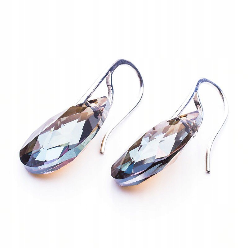 

Srebrne kolczyki z kr. Swarovski Migdały 22mm Brsh