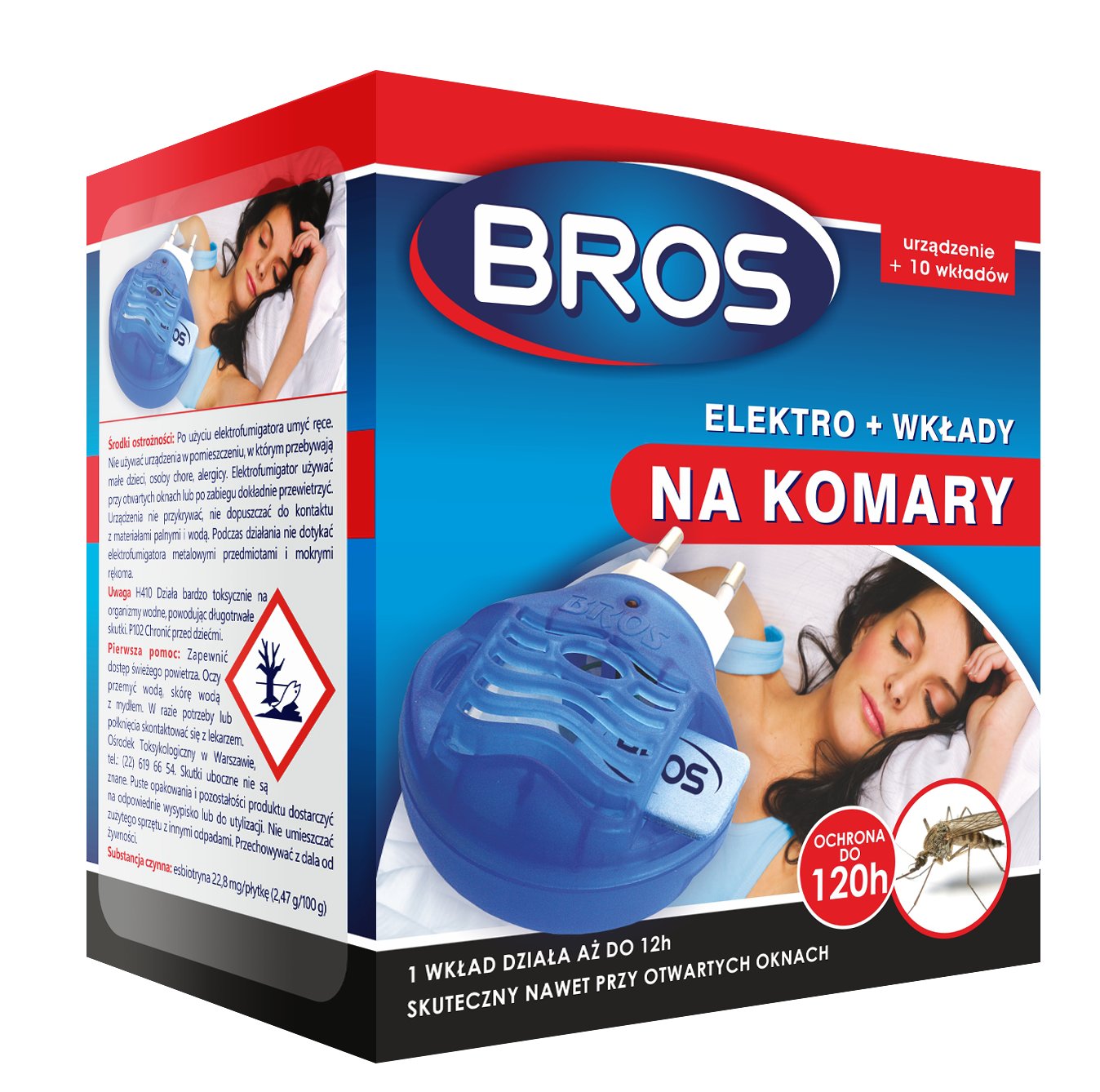 

Elektrofumigator na komary 10 wkładów Bros