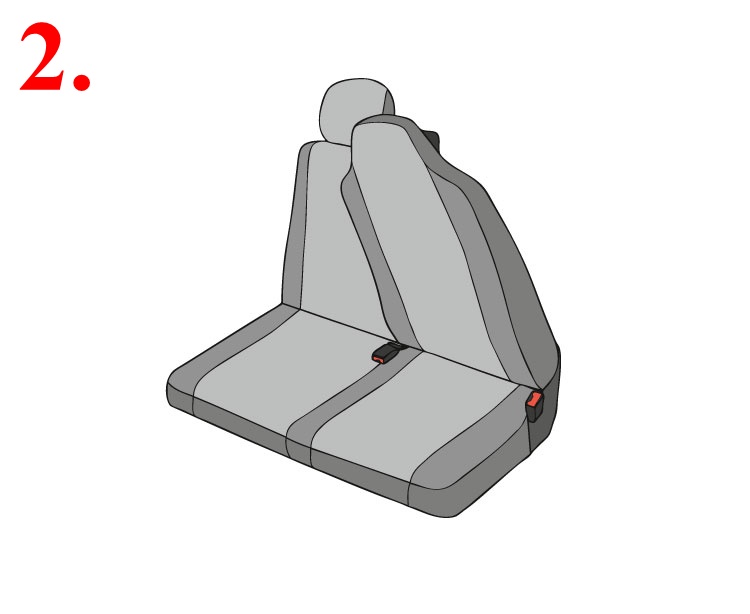 Pokrowce miarowe do Renault Master od 2010 Przeznaczenie komplet siedzeń