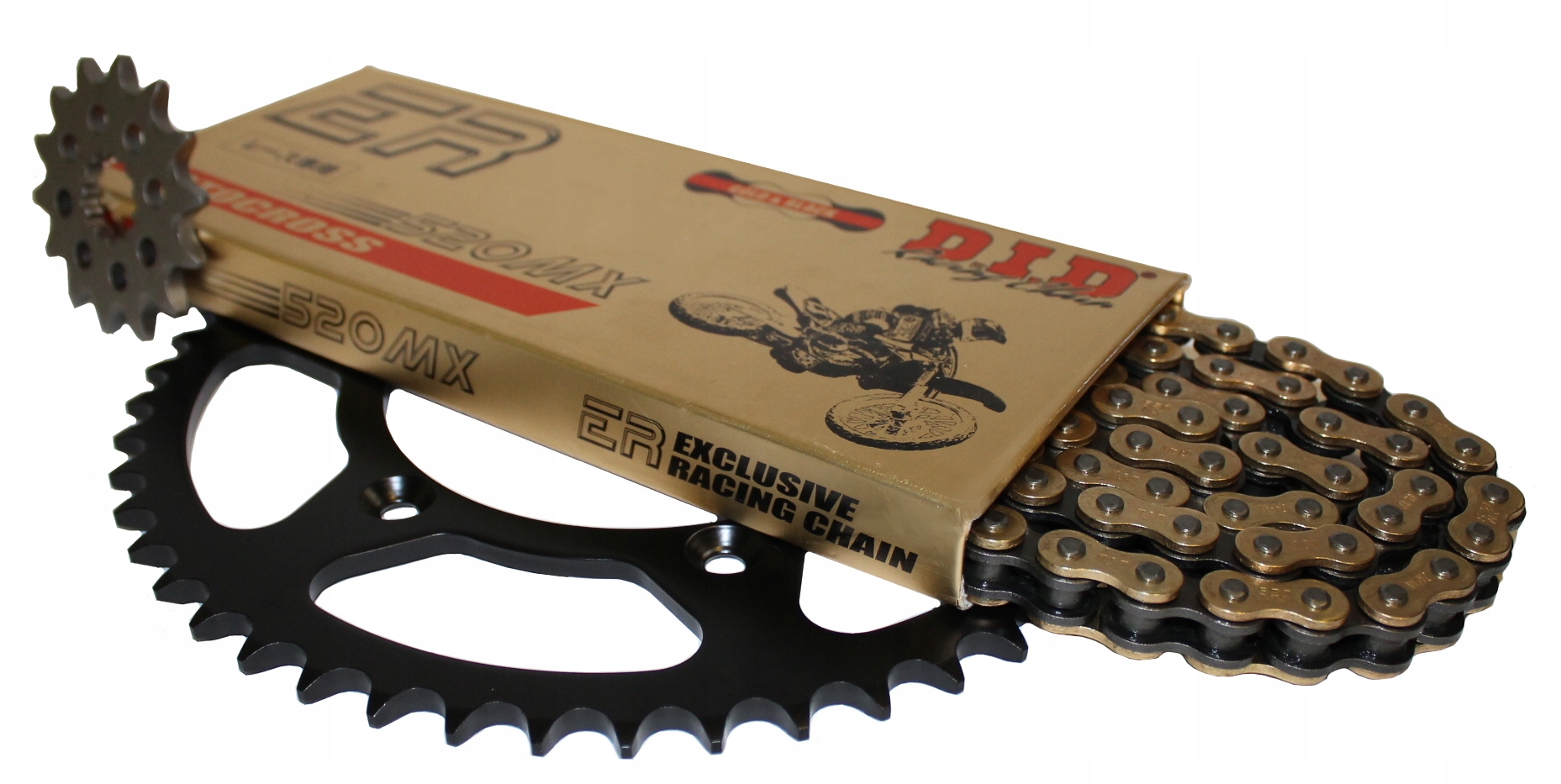 Sada pohonu Yamaha Yz 125 Ozubení Řetěz Nejsilnější DiD Gold