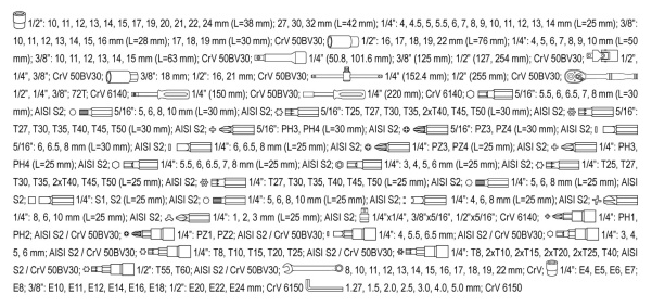 YATO ZESTAW NARZEDZIOWY XXL 216el KLUCZE NASADOWE Kind other