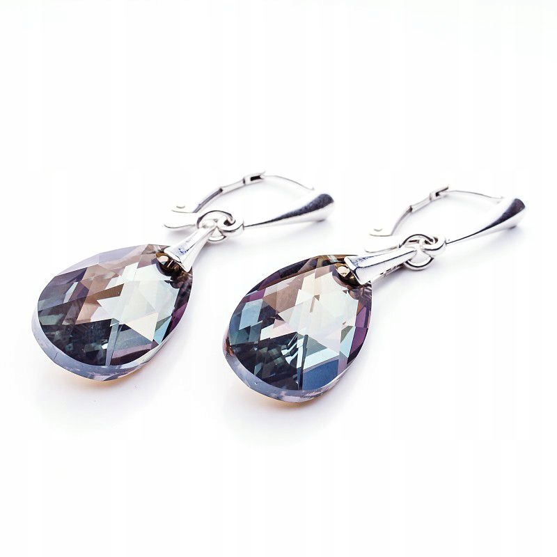 

Srebrne kolczyki z kr. Swarovski Migdały 22mm Brsh