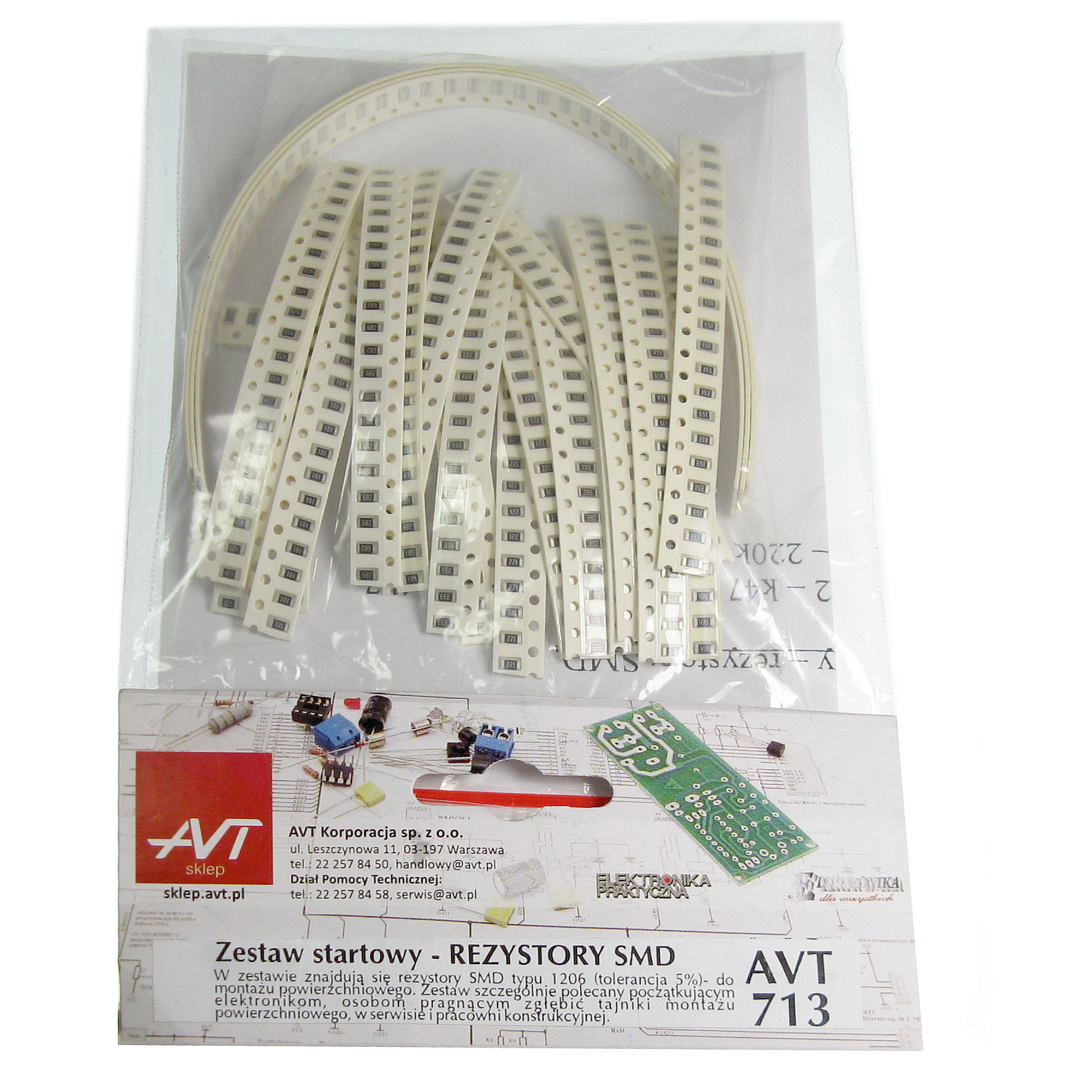 Zestaw Startowy AVT713 rezystory elementy Smd dużo