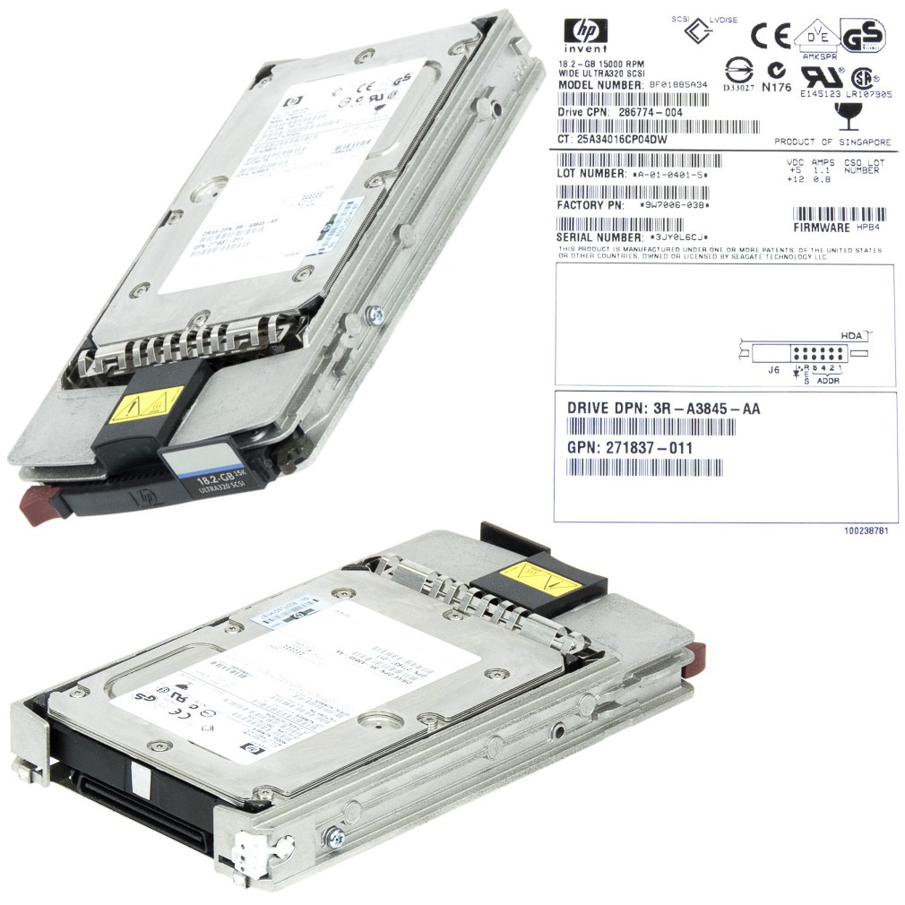 

Hp BF01885A34 Proliant 18GB 289240-001 Scsi 80-PIN