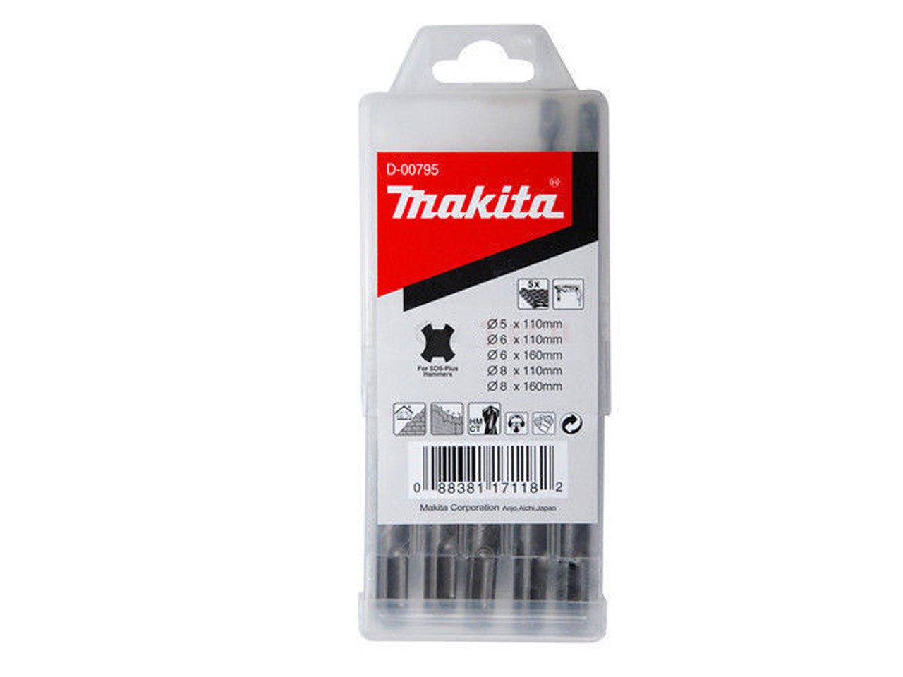 

Makita Zestaw Wierteł Sds Plus 5 Szt D-00795