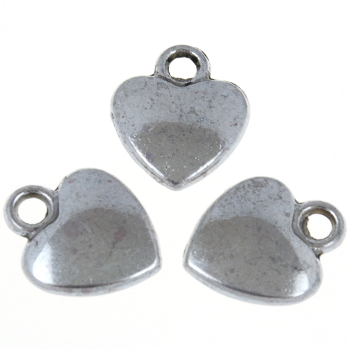 Zawieszka Charms Serce 12mm k.srebrna 2szt