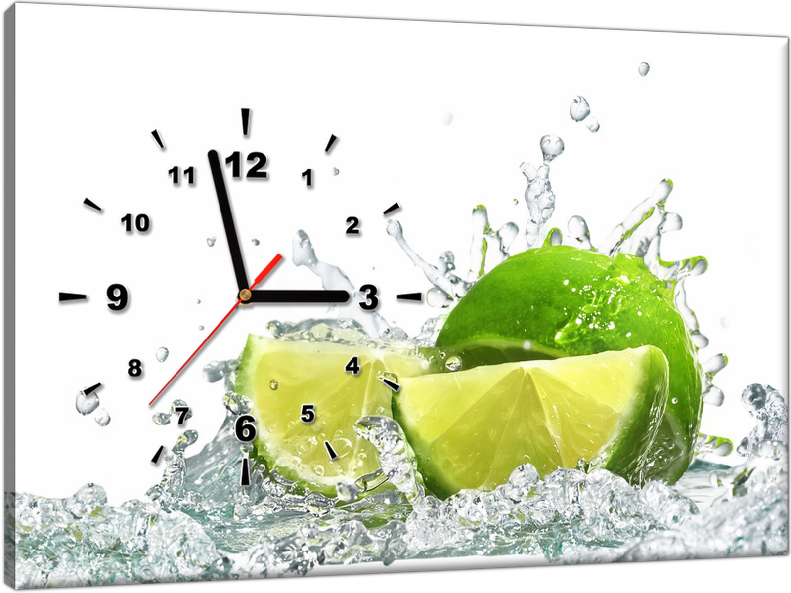 

Zegar do kuchni Obraz Limonka 60x40 na ścianę