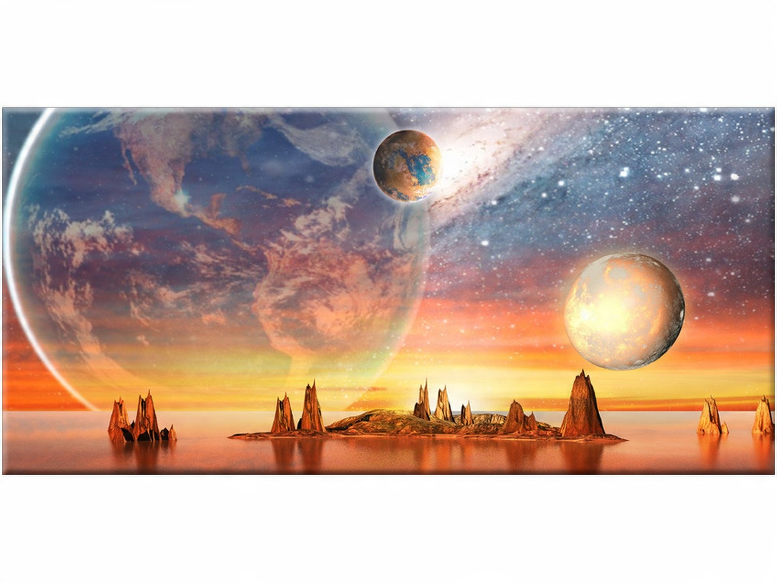 

Tryptyk Kosmos Abstrakcja 115x55 Obraz na płótnie