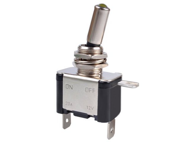 

Przełącznik On-off żółta dioda Led 12V / 20A