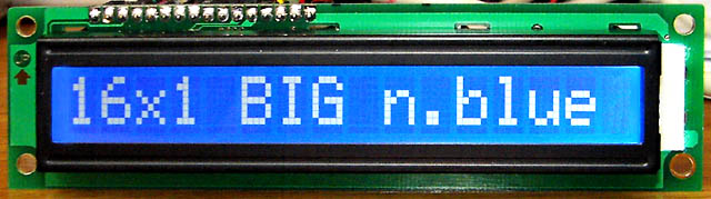 

Art Big! LCD 1x16 Białe Znaki/błękit.tło-led (stn)