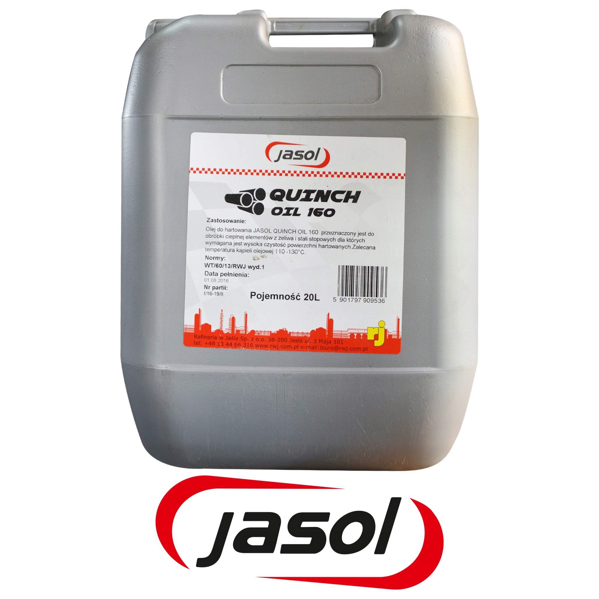 Olej do hartowania OH JASOL QUENCH OIL 160 - - 20L EAN (GTIN) 5901797909536