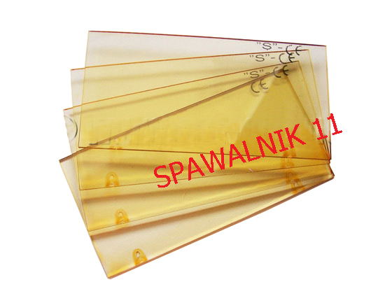

Szkło do maski szybki 50x100 Anty-odpryskowe Żółte