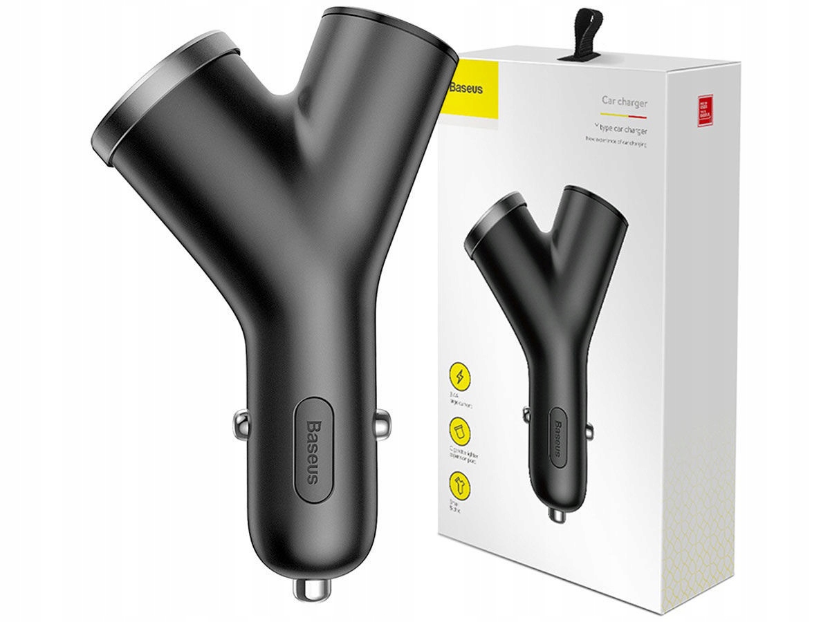 

Ładowarka Samochodowa Baseus Y 2x Usb +zapalniczka
