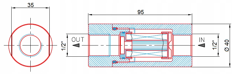 FILTR HYDRAULICZNY CIŚNIENIOWY LINIOWY FLA11B04XNMD00X 20L SOFIMA Producent części Sofima