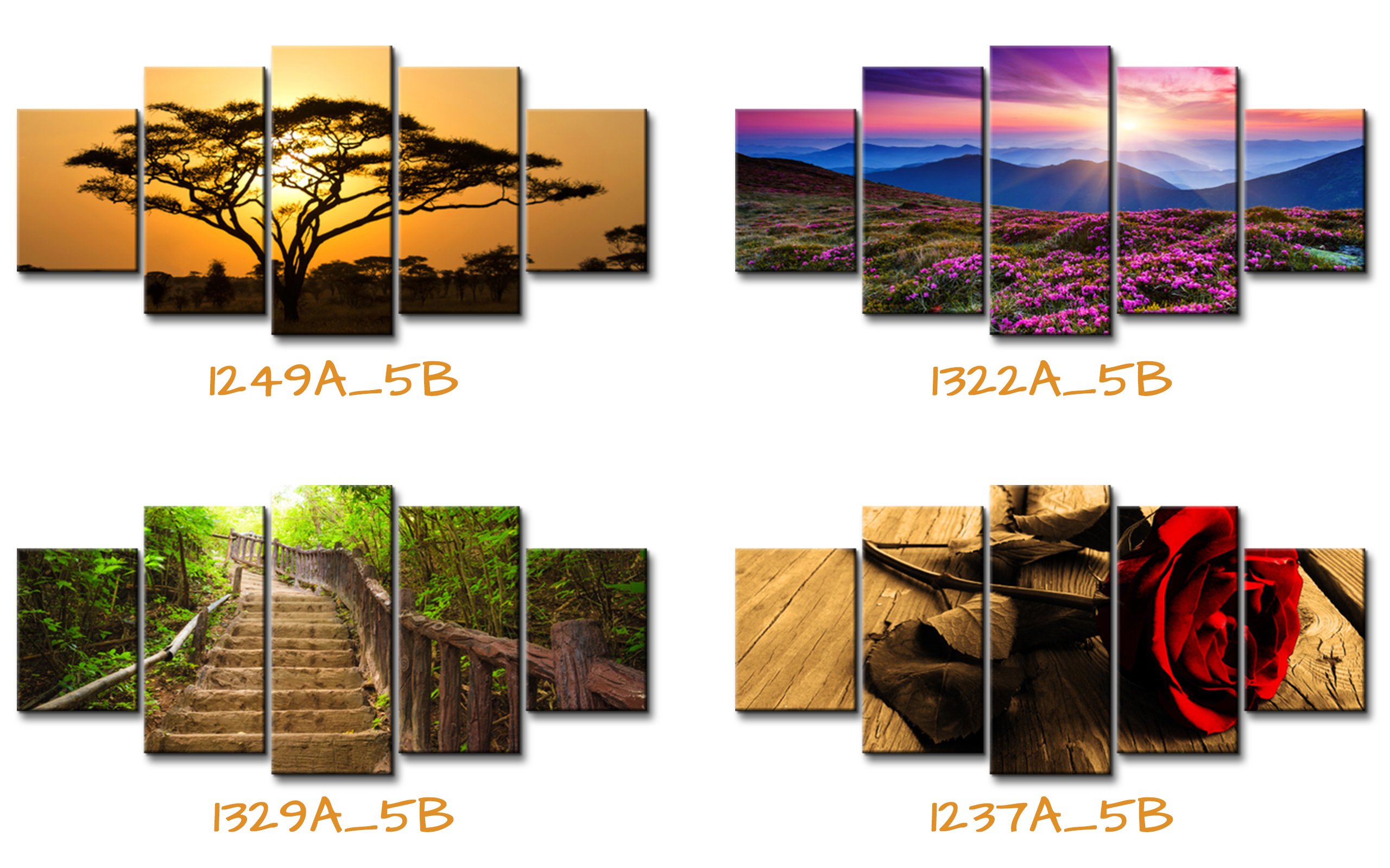 Obraz na płótnie Tryptyk Łąka Góry 150x70 ścienny Materiał wykonania płótno