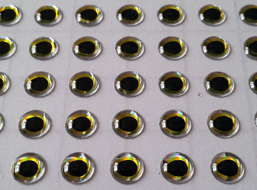 

Oczy 3D Łezki Silver-yellow 4 mm 100-sztuk