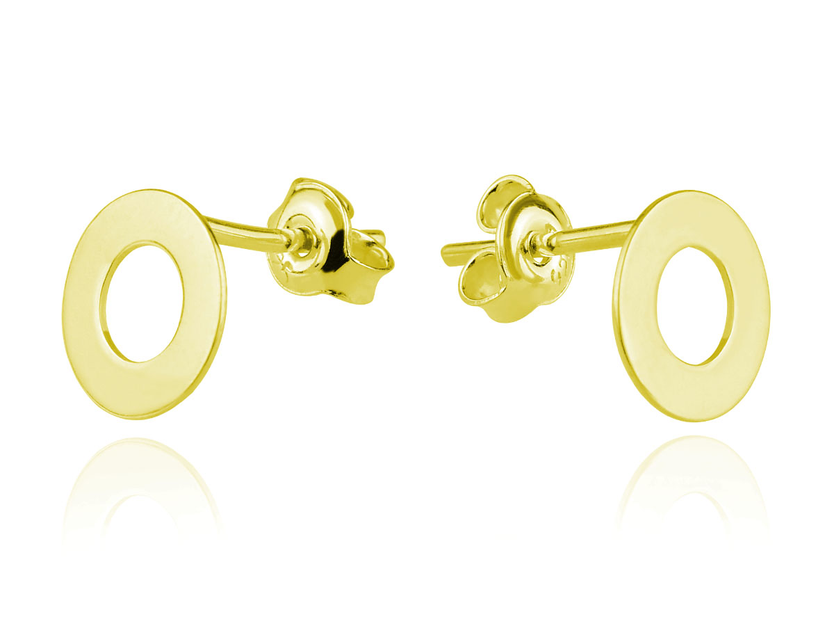 

Kolczyki Celebrytki Ring Koło Pozłacane Srebro 925