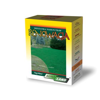 Trawa RENOWACJA 1kg nasiona trawnika AgroLand DOSIEWKA REGENERACJA ubytków