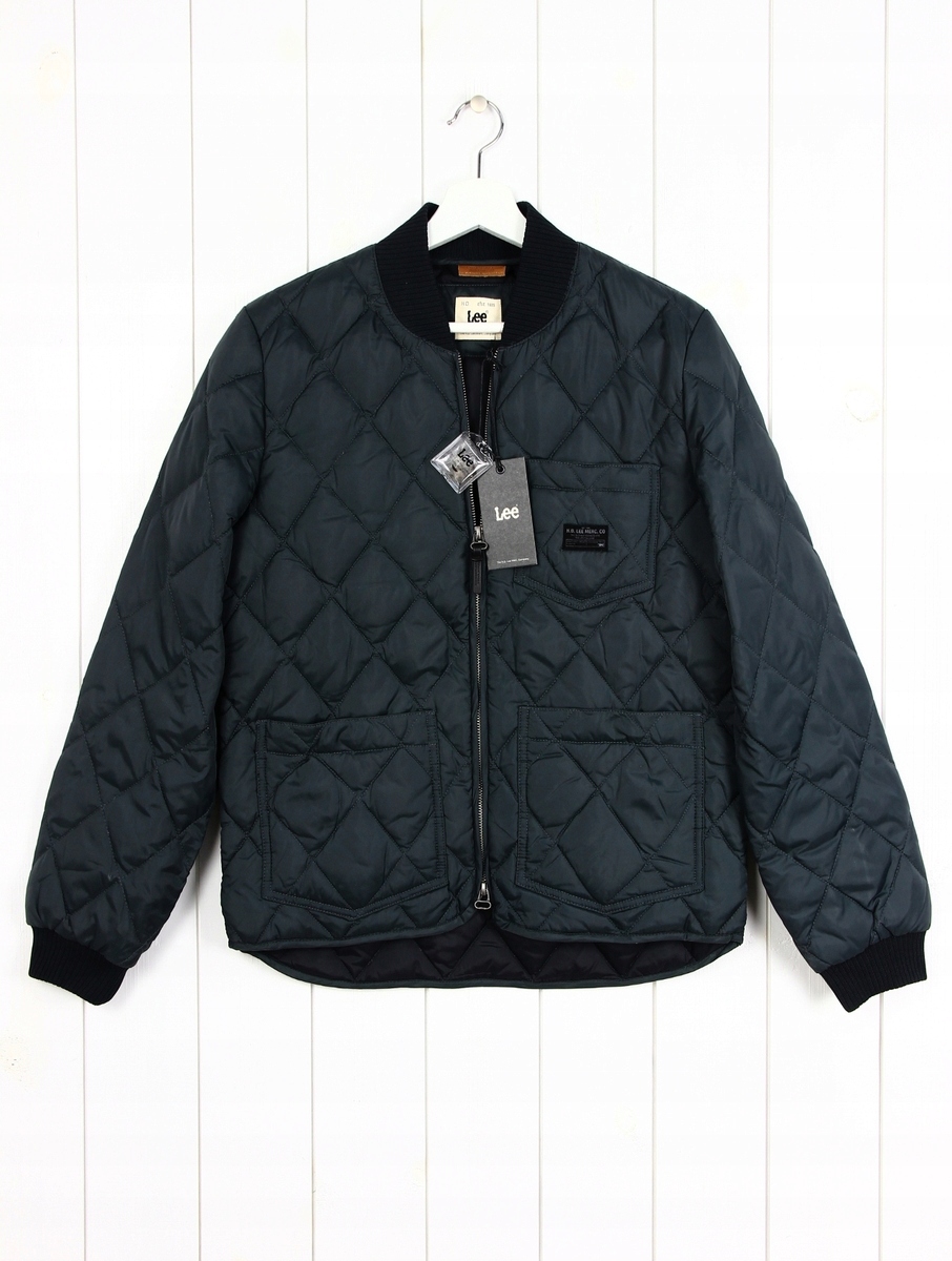 LEE BOMBER QUILTED KURTKA PIKOWANA 50%KACZY PUCH_S Rozmiar S