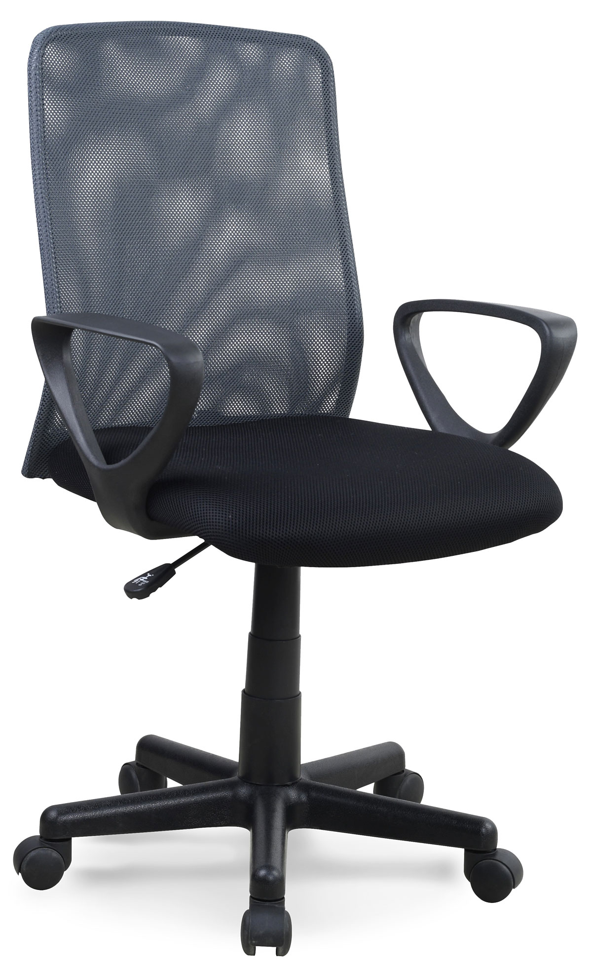 FOTEL OBROTOWY === WENTYLOWANY SZARY === POPIELATY