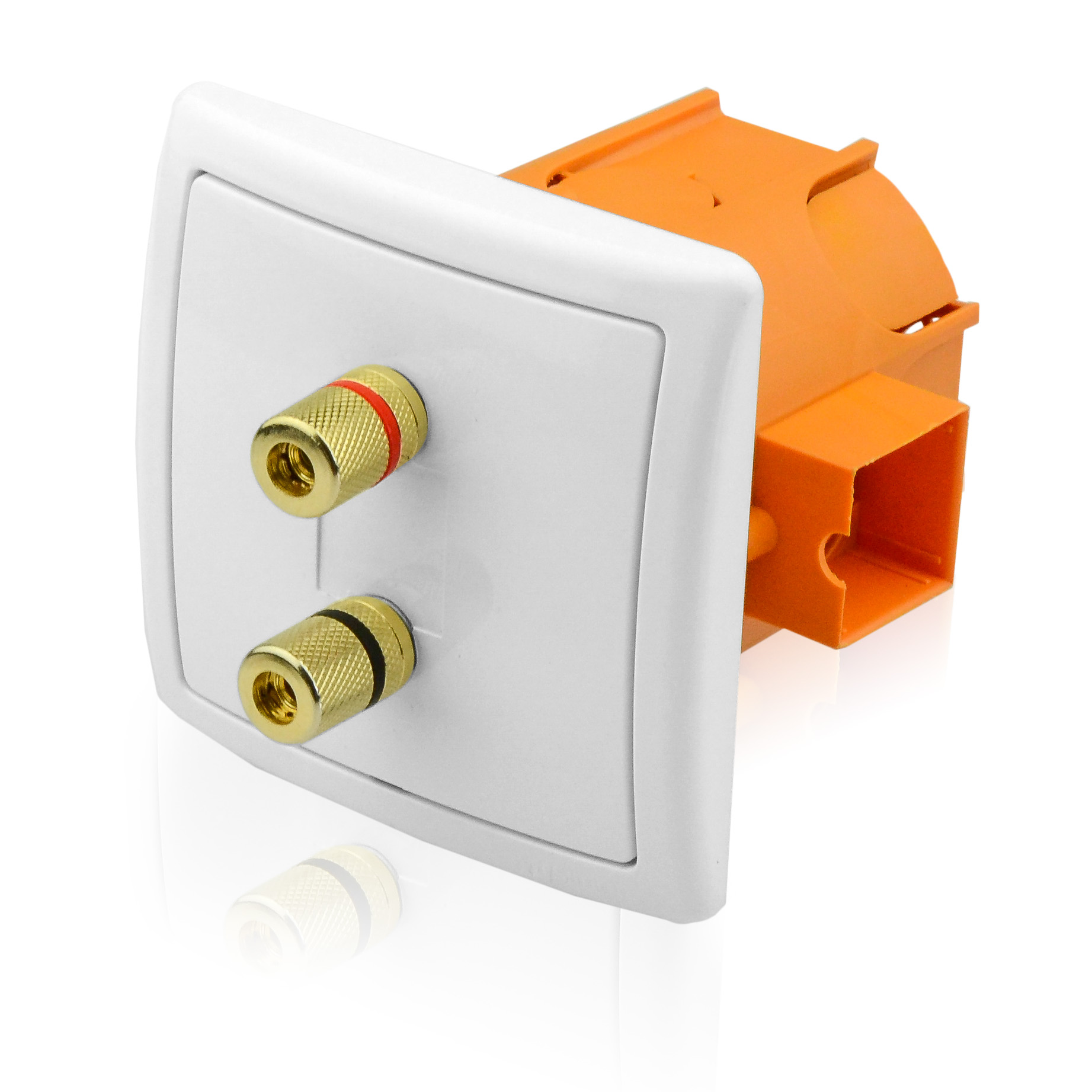 Simon gniazdo głośnikowe podtynkowe banan pojedyncze 2G białe