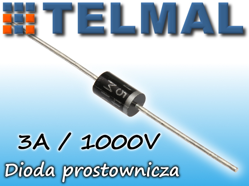 

Dioda prostownicza 3A 1000V 1N5408 przewlekana