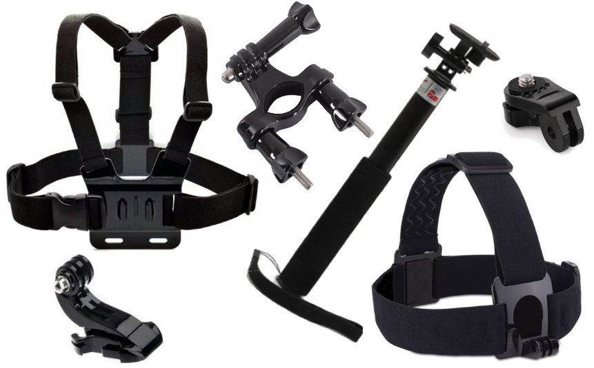 

Zestaw Narty szelki kask monopod kijki Sony Action