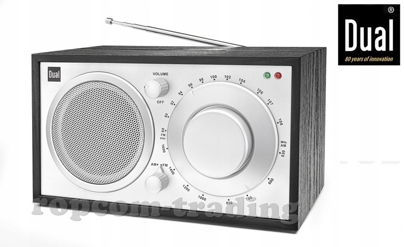 Radio RETRO Hi-Fi DUAL NR 2 DREWNO Metal Drewniane Zasilanie sieciowe