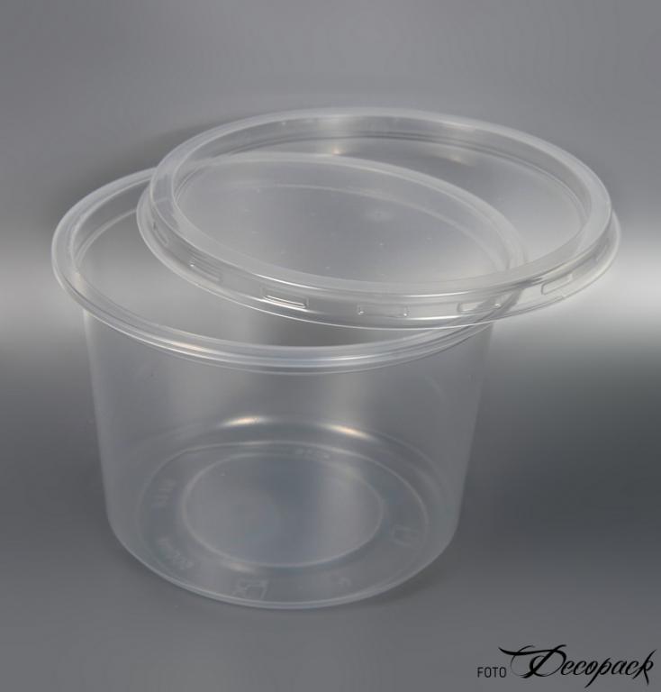 POJEMNIKI PLASTIKOWE Z WIECZKIEM 0,5L 50 SZTUK