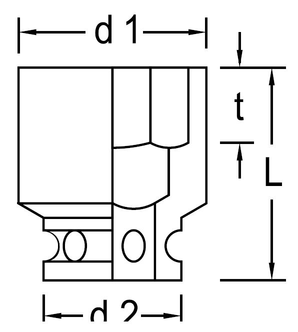 Nasadka udarowa 6-kątna 1" GEDORE 41mm Marka Gedore