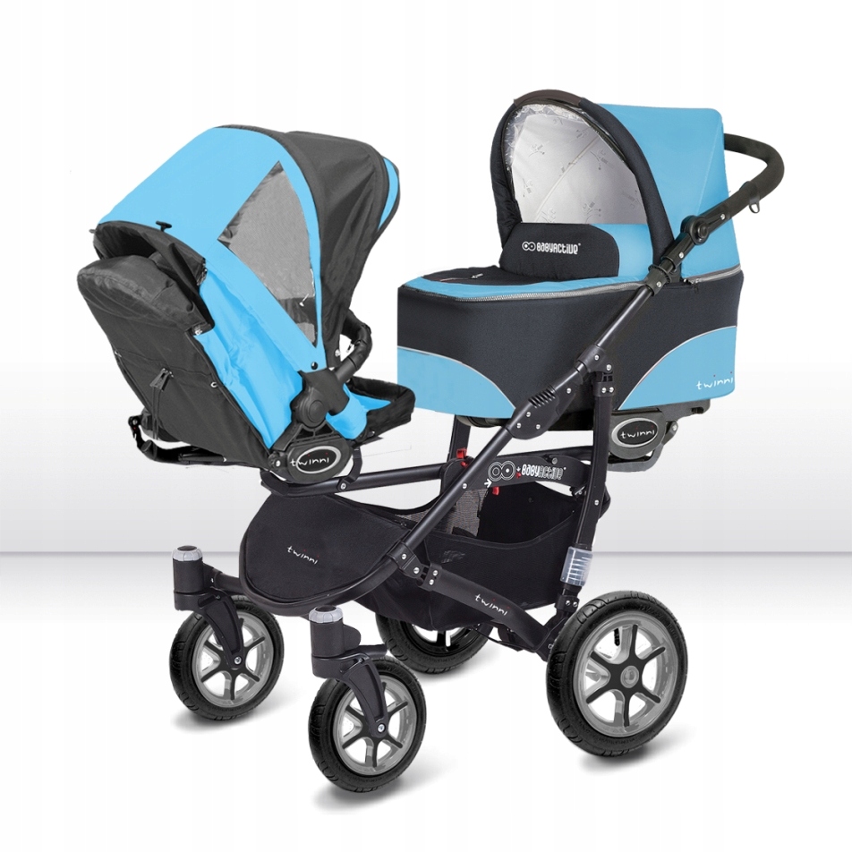 Baby Active TWINNI - Wózek bliźniaczy TWINNY 3w1 Marka BABYACTIVE