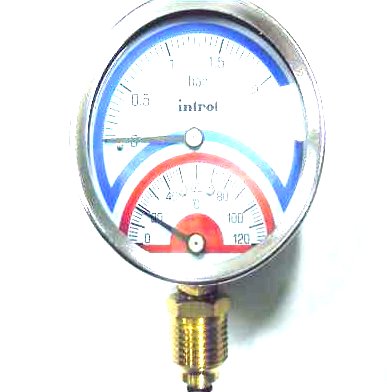 

Termomanometr 2,5 b 120C 80mm 1/2" boczny 101