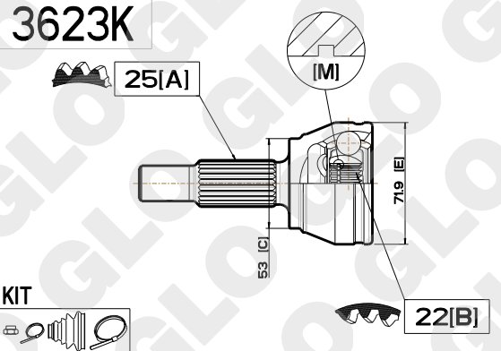 PRZEGUB FORD FIESTA V 2002-2008 FUSION MAZDA 2 DY 1.25 1.4 16V benzyna Numer katalogowy części C120200 FORD MAZDA