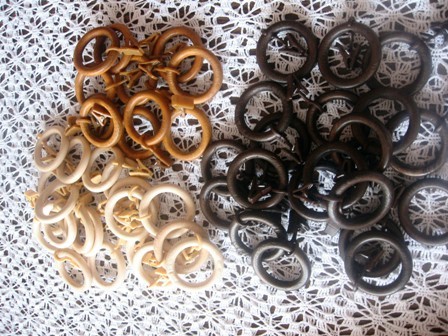 Drewniane kółko z żabką komplet 10 sztuk Kolor inny kolor